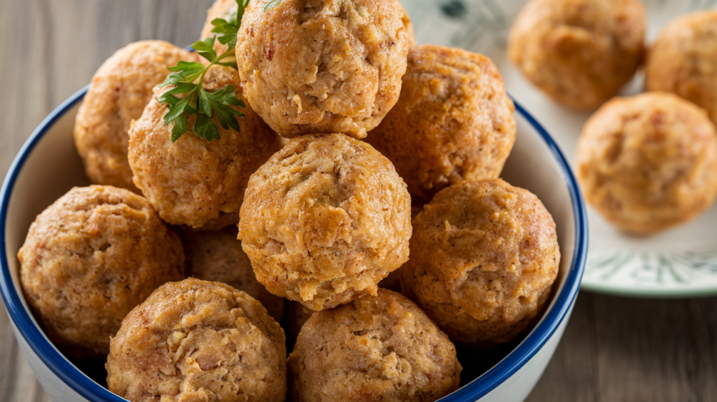 Classic sausage balls recipe with Bisquick and sausage