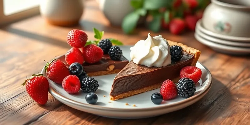 A bite of chocolate hazelnut tart on a fork, revealing the creamy ganache filling and crispy crust.