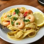 A beautiful, inviting dinner spread showcasing multiple quick 30 minute meals options on a rustic wooden table. The spread includes a colorful shrimp taco dish, creamy pasta with vegetables, and a vibrant veggie stir-fry. The scene has warm lighting and is styled for a cozy dinner at home, perfect for busy weeknights.